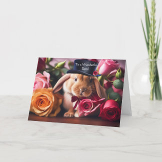 Carte Fils Heureuse Sainte-Valentin mignon lapin
