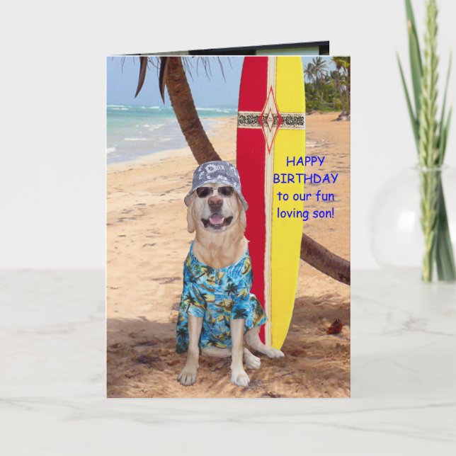 Carte Fils personnalisable Anniversaire (Devant)