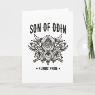 Carte Fils Viking De La Mythologie D'Odin Norse