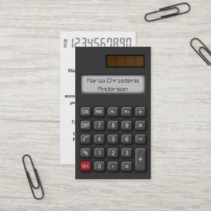 Carte financière de calculateur de gestion (noir)