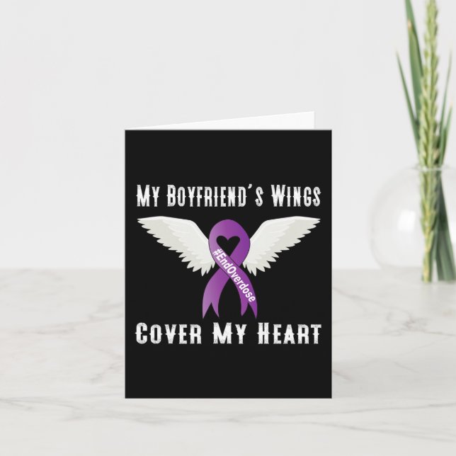 Carte Finir l'overdose Les ailes de mon copain couvrent  (Devant)