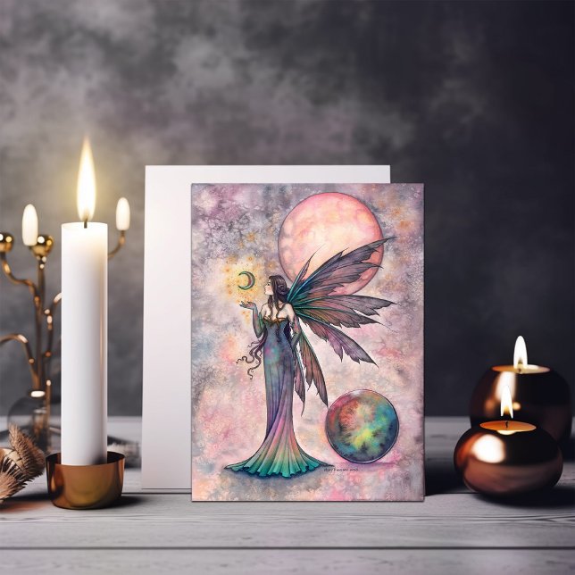 Carte Fire Opal Moon Fairy Art de Molly Harrison (Créateur téléchargé)