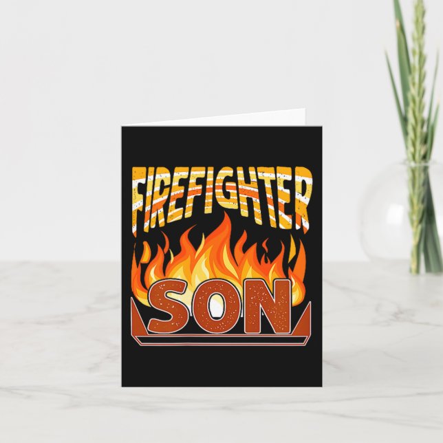 Carte Firefighter Son Fireman Gift Proud Firefighter Quo (Devant)