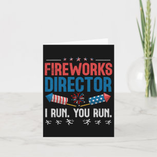 Carte Fireworks Directeur I Run You Run 4 juillet Men B