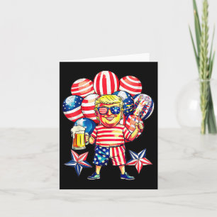 Carte Fireworks Funny Trump Patriotic American Happy 4e