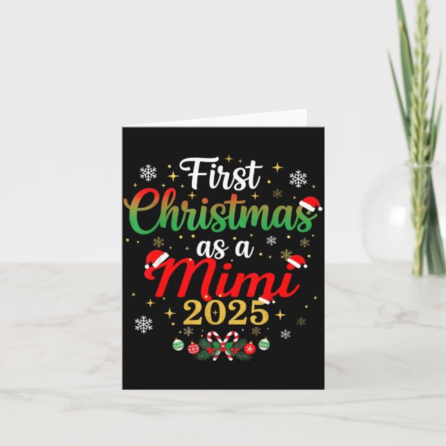 Carte First Christmas As A Mimi 2025 New Mommy Xmas  (Devant)