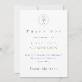Carte First Communion  thank you