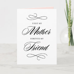 Carte First My Mother Forever My Friend Script Blush