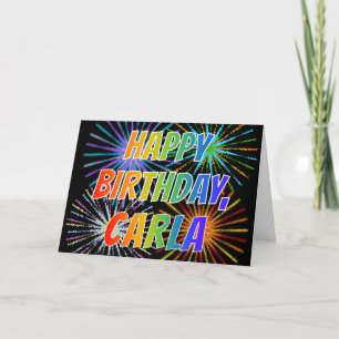 Carte First Name "CARLA" Fun "HAPPY BIRTHDAY"