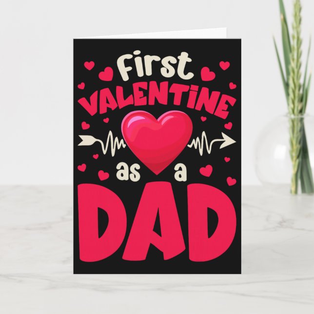 Carte First Valentine As A Dad Funny Valentine New Dad B (Devant)
