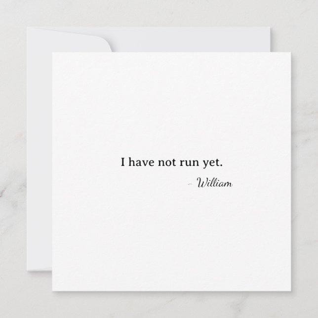 Carte First Valentine I didn't run yet (Dos)