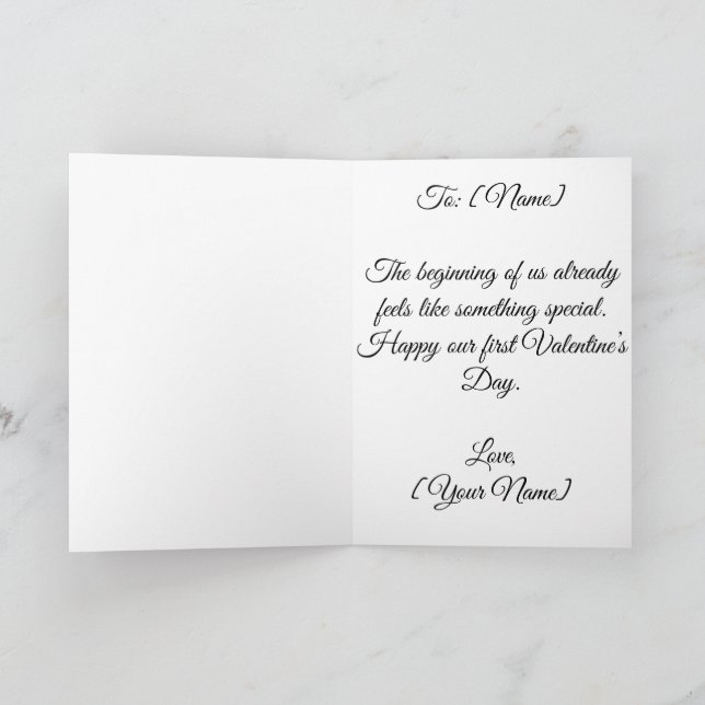 Carte First Valentine's Day Together | Valentines Card (Intérieur)