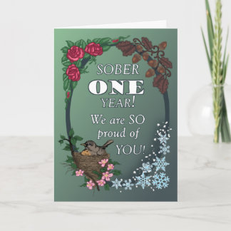 Carte First Year Sober Anniversary Card from Group