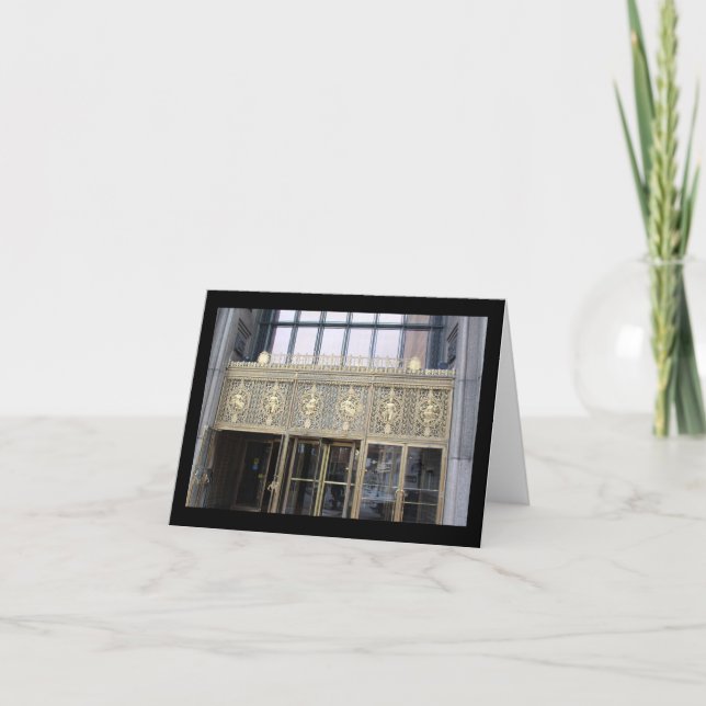 Carte Fisher Building, Détroit, Michigan Note (Devant)