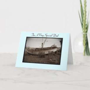 Carte fishing boat and lobpots on beach seaside dad