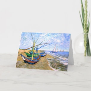 Carte Fishing Boats Beach Saintes-Maries Van Gogh Fine