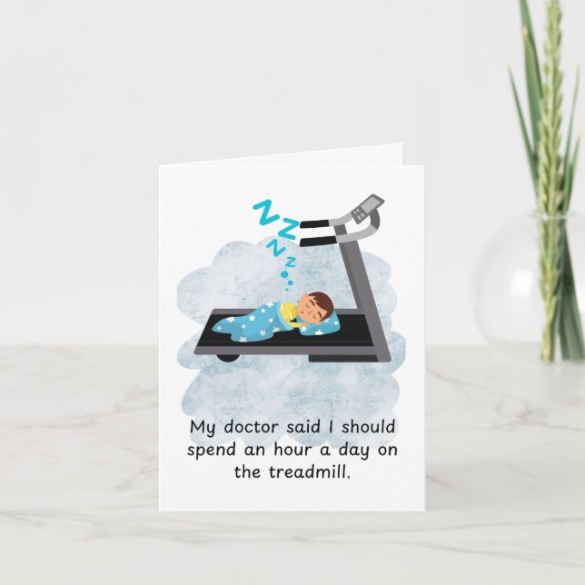 Carte Fitness d'anniversaire amusant (Devant)