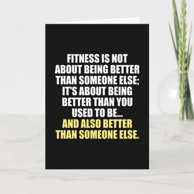 Carte Fitness Funny Motivational (Devant)