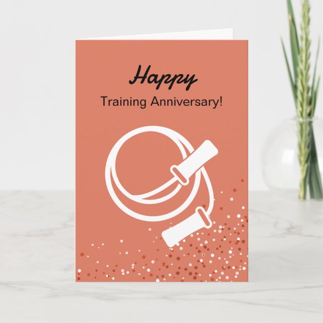Carte Fitness Skipping Rope Happy Training Anniversary (Devant)