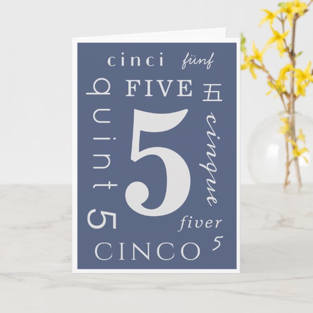 Carte Five Years Sober (Fleur jaune)