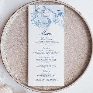 Carte FL de Clearwater Beach Elégant Mariage bleu 