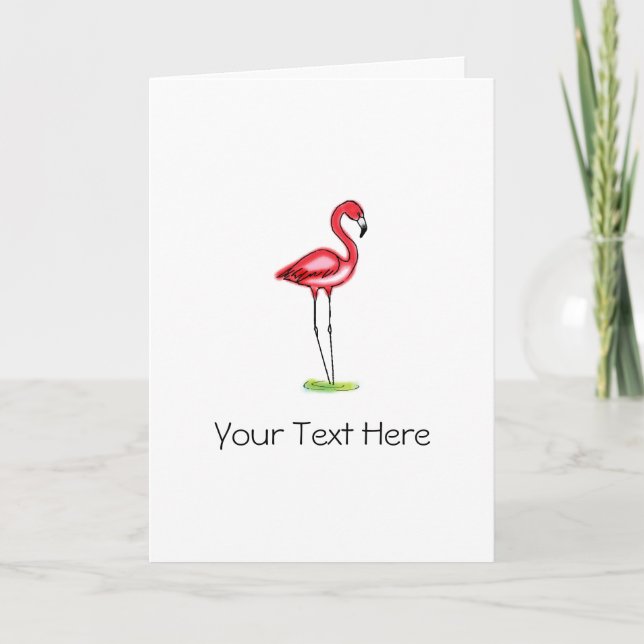 Carte Flamant rose (Devant)