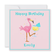 Flamant rose avec Cocktail