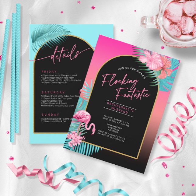 Carte Flamant rose Bachelorette Fantastic V2 ID930 (Créateur téléchargé)