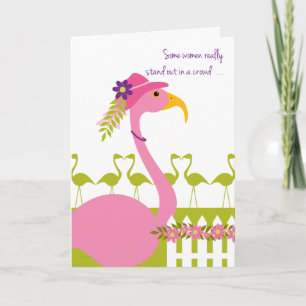 Carte Flamant rose chic impertinent pour la maman le