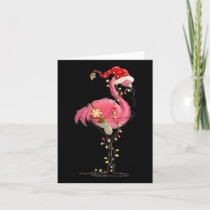 Carte Flamant rose De Noël À Martini Gl Pour Tropical Ho