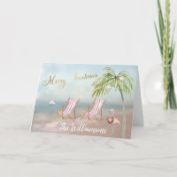 Flamant rose de plage Wreath Noël unique