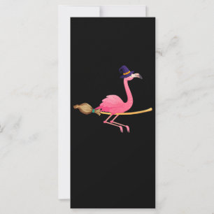 Carte Flamant rose Femmes Drôle Flamant rose Sorcière