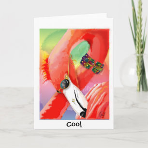 Carte Flamant rose frais