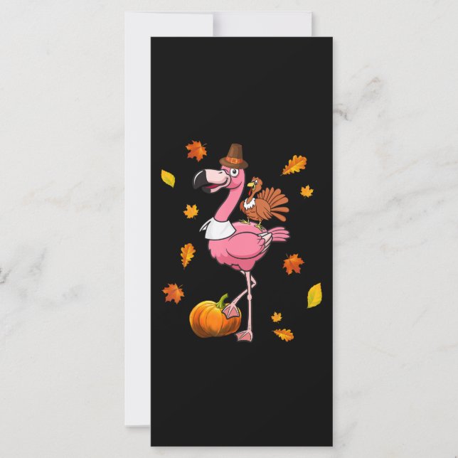 Carte Flamant rose | Halloween Flamant rose Thanksgiving (Devant)