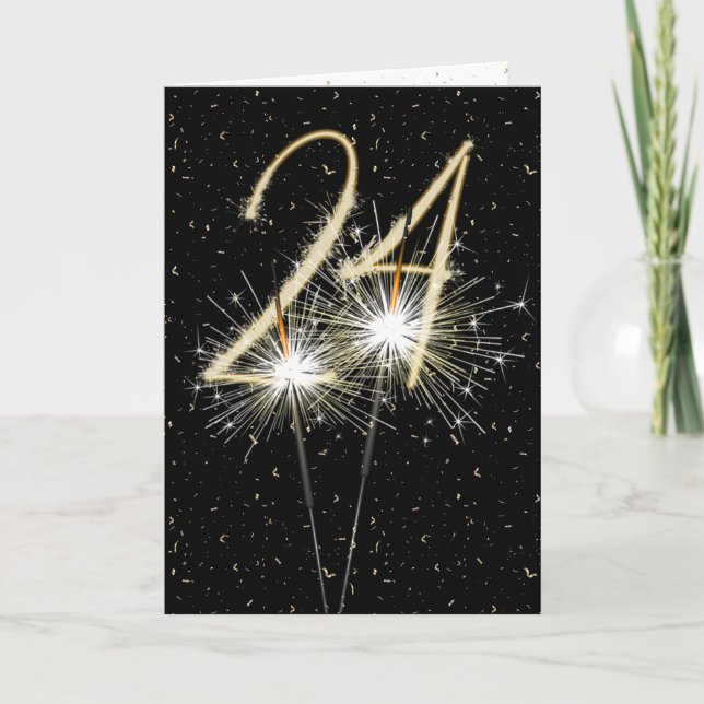 Carte Flambant du 24e anniversaire des mariages (Devant)