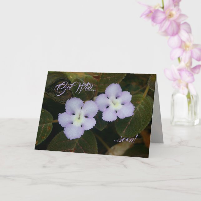Carte Flame Violet Fleur sauvage Tropical Se Bien Bientô (Orchidée)