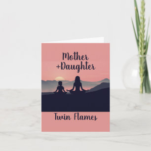 Carte Flammes jumelles de la fille mère