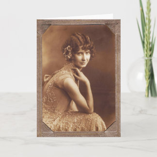 Carte Flapper Girl Roaring Années 1920 Antique Photo