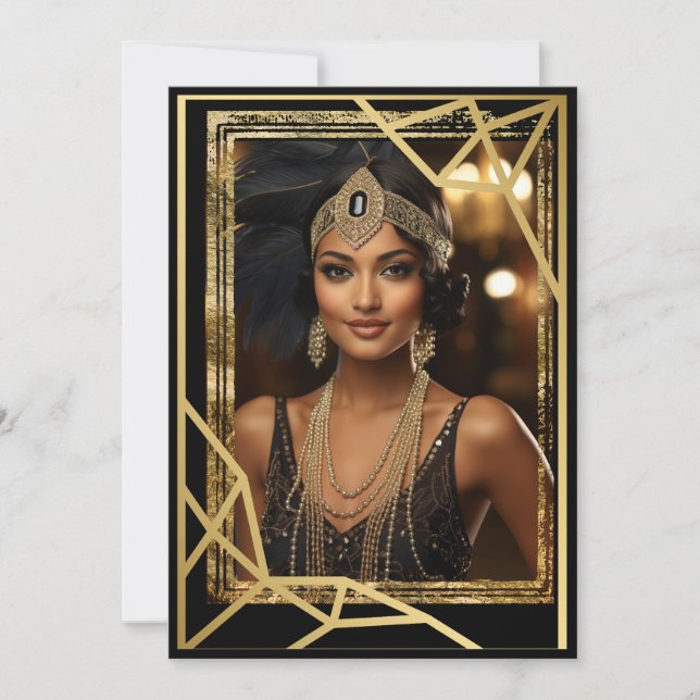 Carte Flapper Twenties Roaring (Devant)