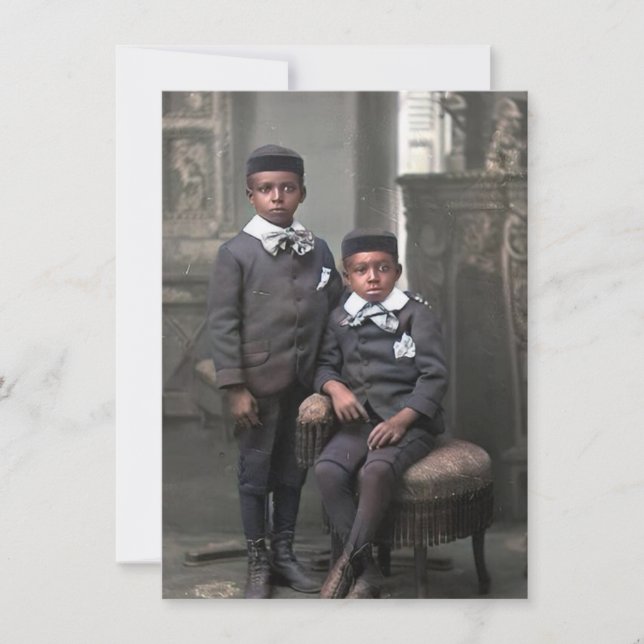 Carte Flat Jeunes garçons noirs (Devant)