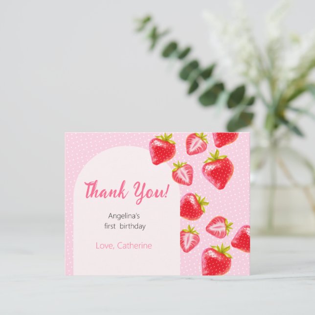 Carte Flat Merci 1er anniversaire (Debout devant)