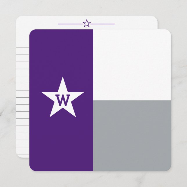 Carte Flat Purple & Grey Texas (Devant / Derrière)