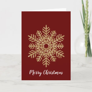 Carte Fléau de neige Parties scintillant rouge or