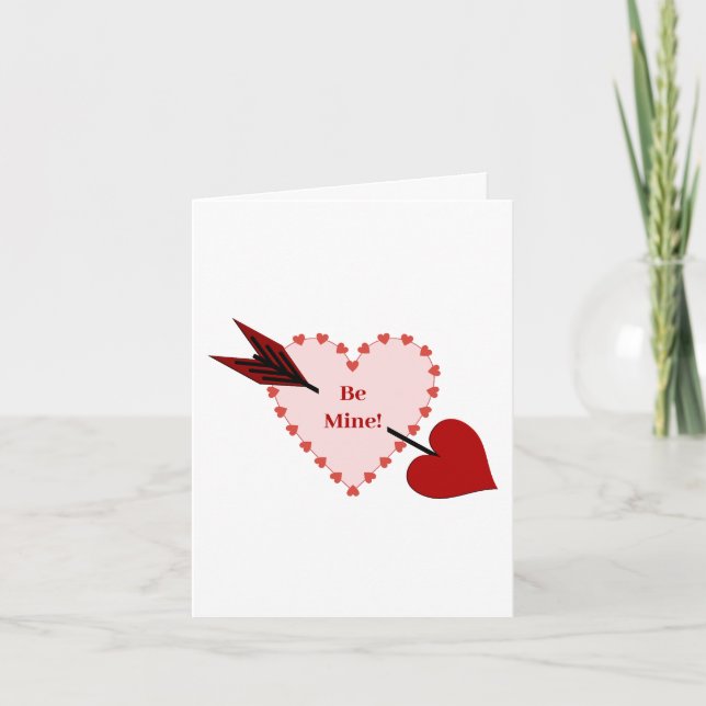 Carte Flèche croustillante dans le coeur Soyez mien Sain (Devant)