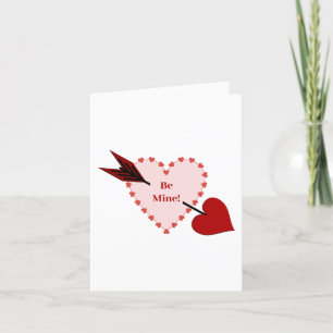 Carte Flèche de Cupidon à travers le cœur, mienne pour l