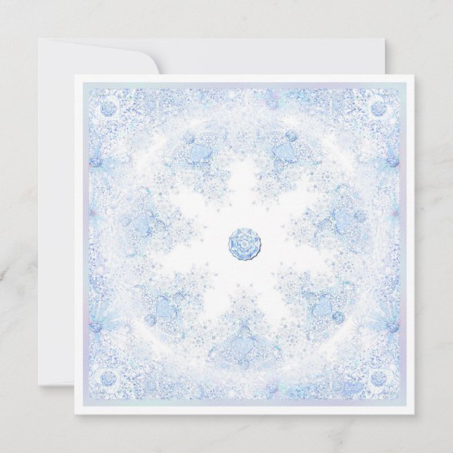 Carte Flèche de neige bleu glace (Devant)