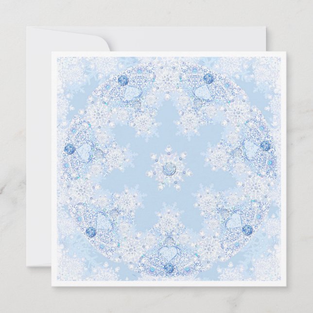Carte Flèche de neige bleu glace (Devant)