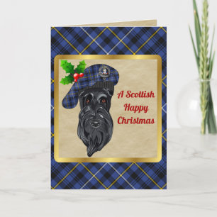 Carte Fleming Badge & Tartan - Noël personnalisé