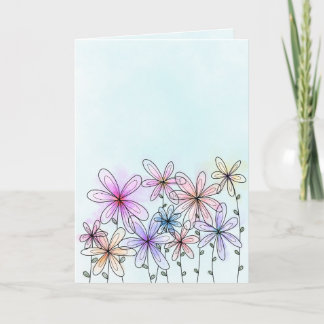 Carte Fleur aquarelle