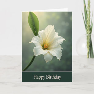 Carte Fleur Blanche Douce
